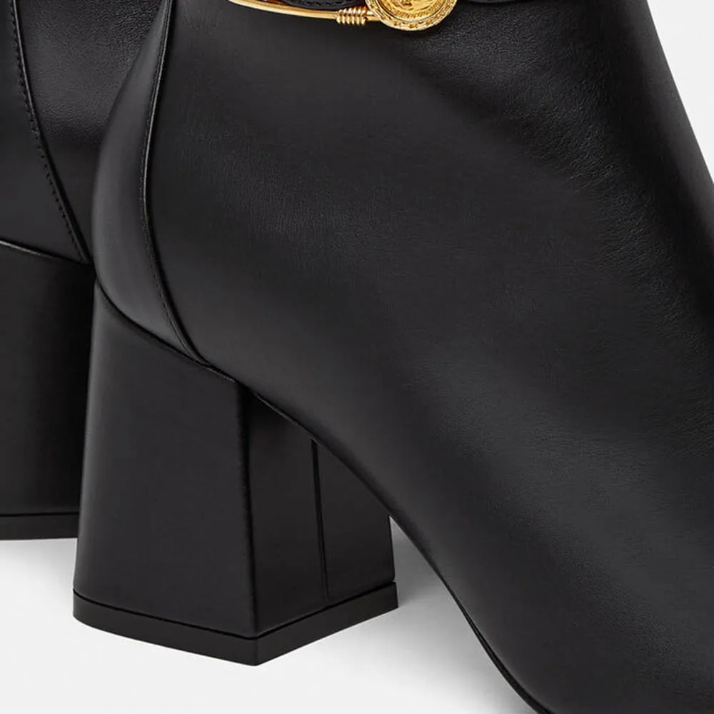 Mira - Midcalf Chunky Heel Boots