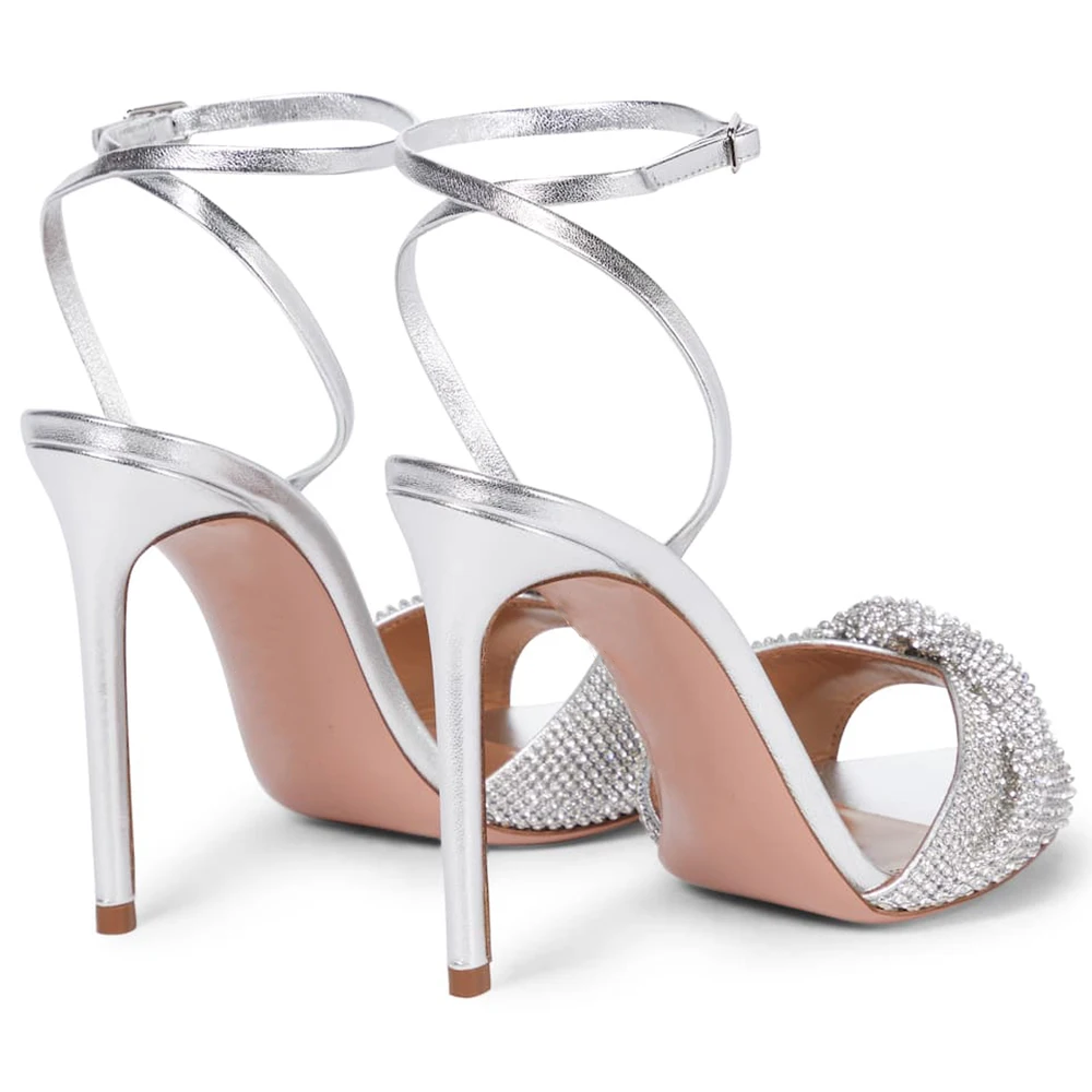 Clarissa - Rhinestone High Heel Sandal