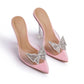 Allison - Glitter Rhinestone Butterfly Pointed Toe Heel
