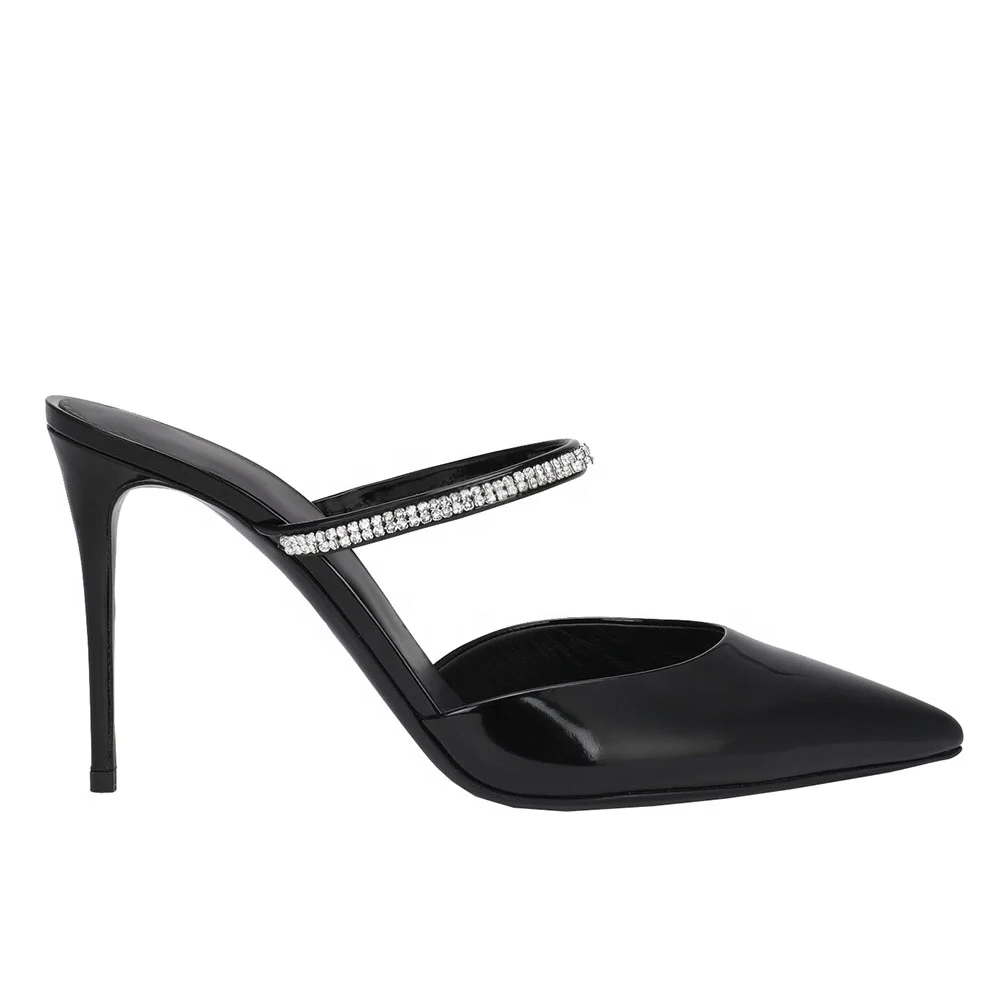 Pearla - Closed Toe Rhinestone Stiletto Heel