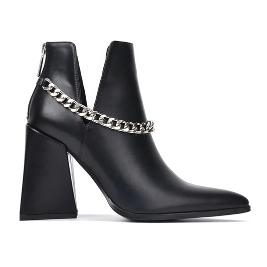 Astrid - Chained Ankle Pointed Toe Bootie