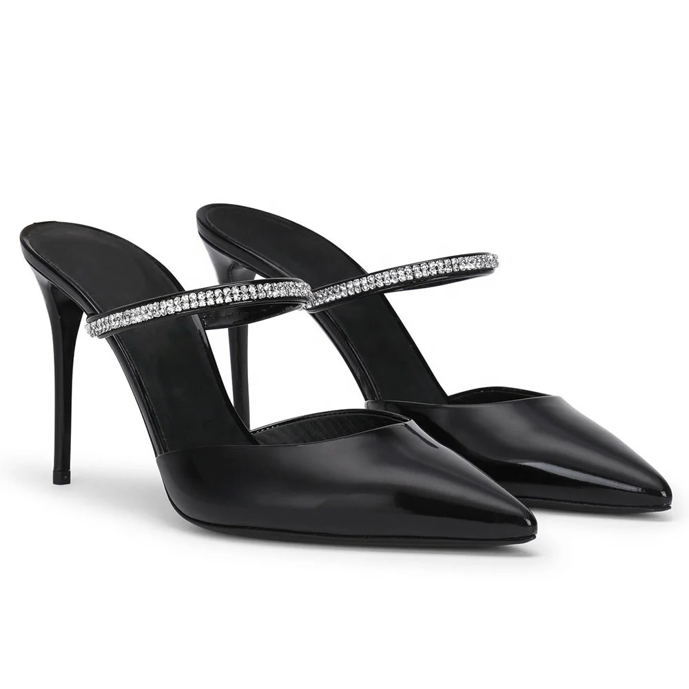 Pearla - Closed Toe Rhinestone Stiletto Heel