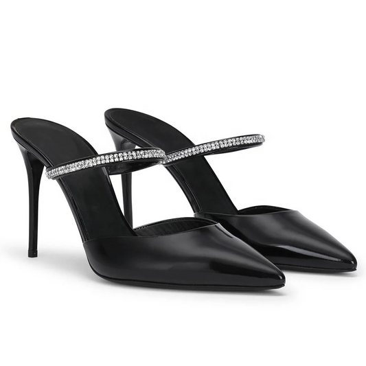 Pearla - Closed Toe Rhinestone Stiletto Heel