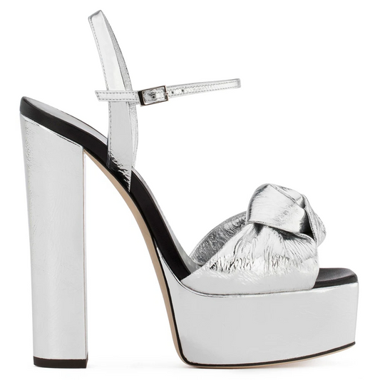 Sabrina - Metallic Chunky Platform Heel
