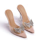 Allison - Glitter Rhinestone Butterfly Pointed Toe Heel