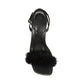 Amanda - Feathered Chunky Heel Sandal