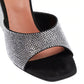 Alyssa - Rhinestone Studded Wedge Heel Sandal