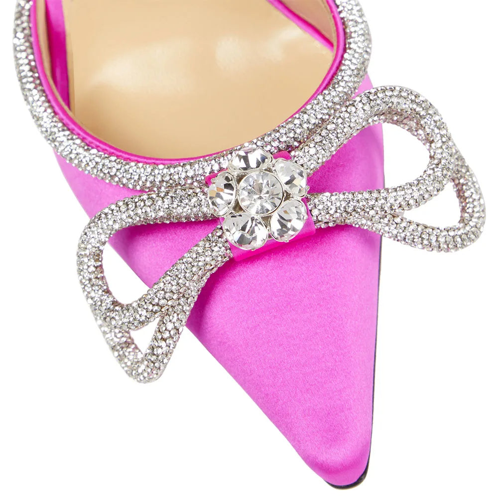 Valerie - Crystal Embellished Bow  High Heel Sandal