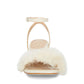 Amanda - Feathered Chunky Heel Sandal